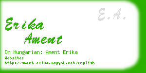 erika ament business card